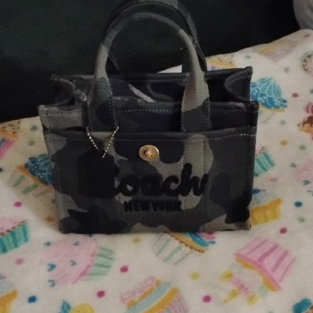 Coach Camo Canvas Mini Tote NWOT
